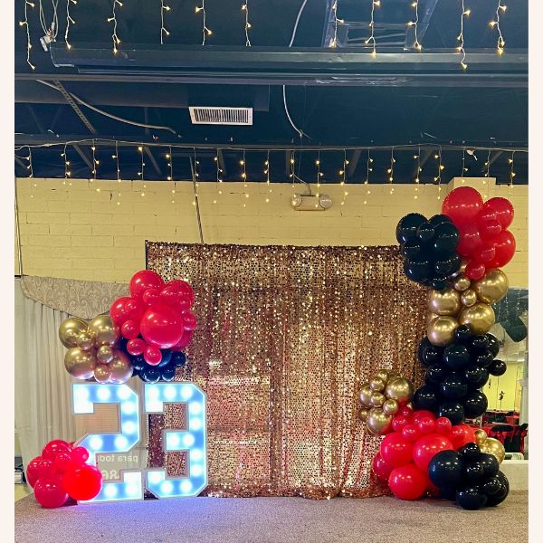 Birthday party rentals and backdrops
